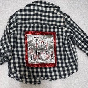 3-6m Tiny valentine flannel